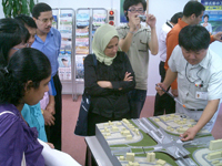 trainees are listening explanation of city road planning