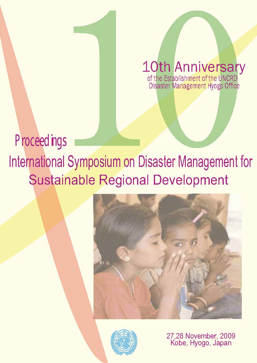 Cover of the Proceedings International Symposium on Disaster Management for Sustainable Regional Dev