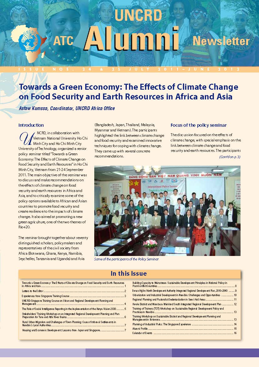 Cover of the ATC Alumni Newsletter, 24-25, 2012