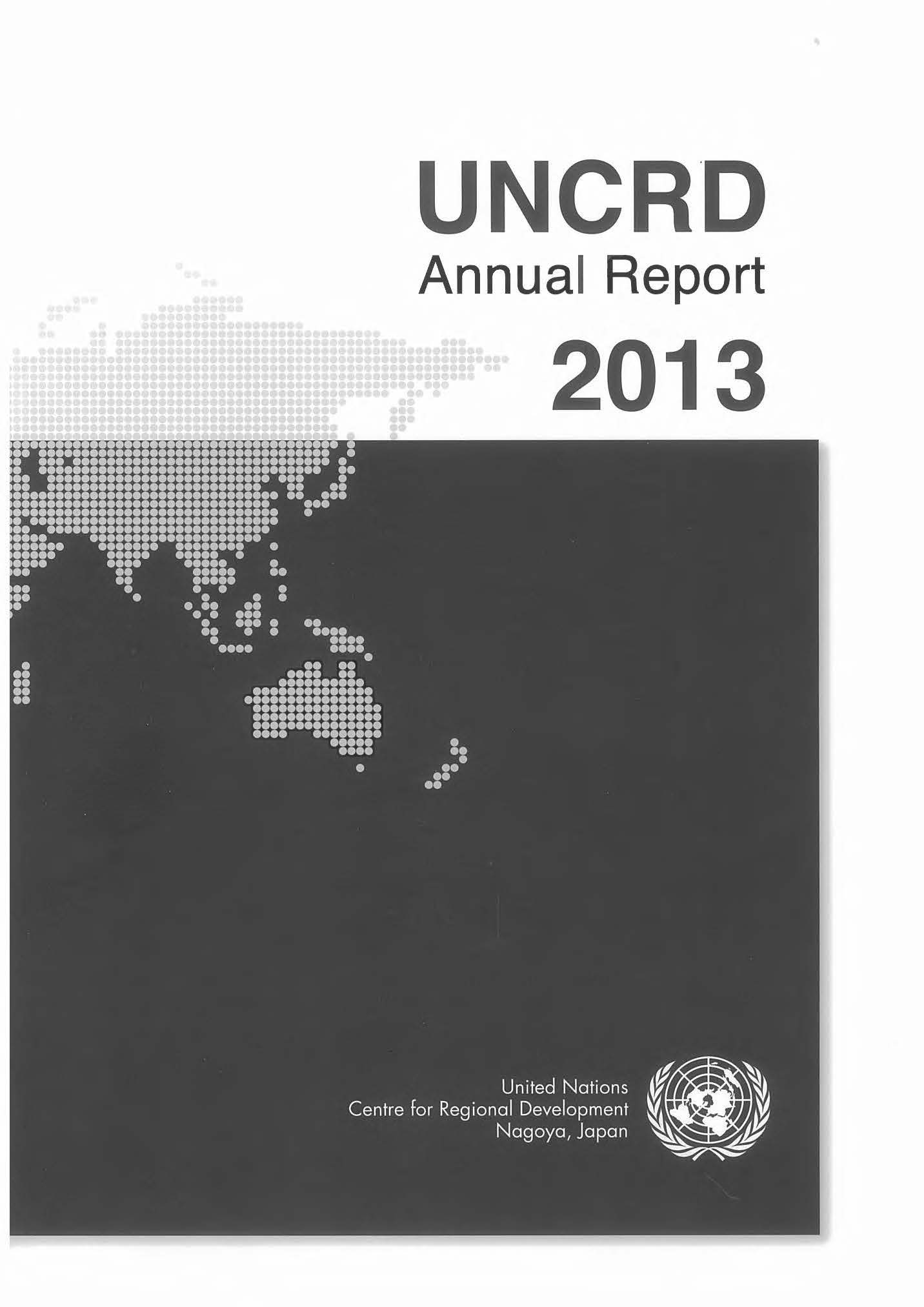 Cover of the UNCRD Annual Report 2013