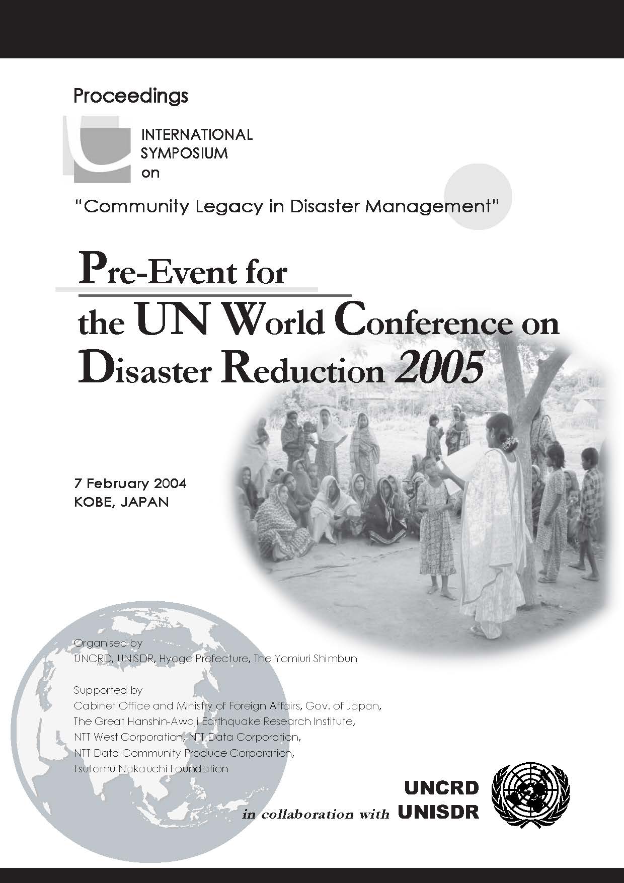 Cover of the Proceedings of International Symposium on Community Legacy in Disaster Management
