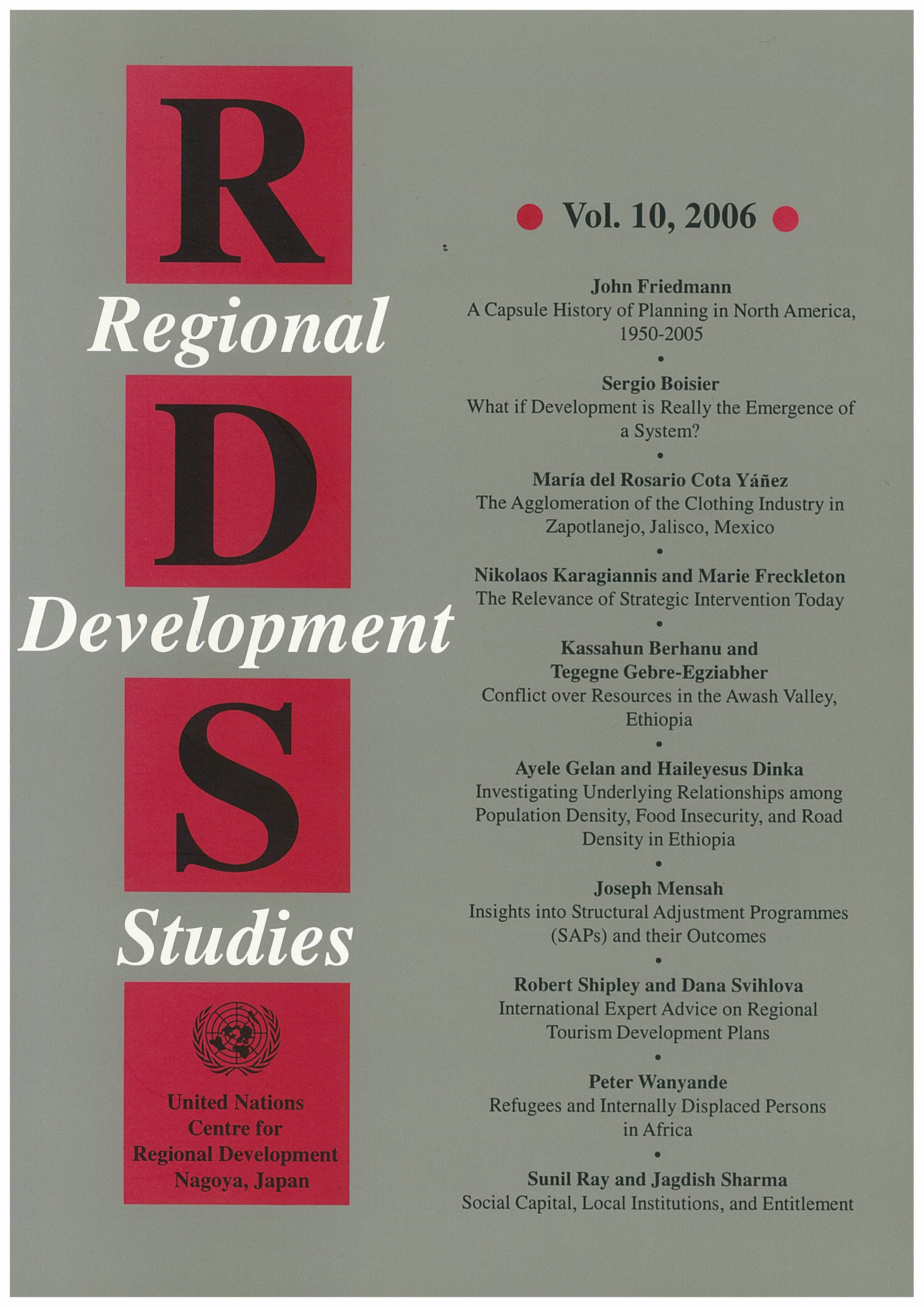 Cover of the Regional Development Studies (RDS), Vol. 10, 2006