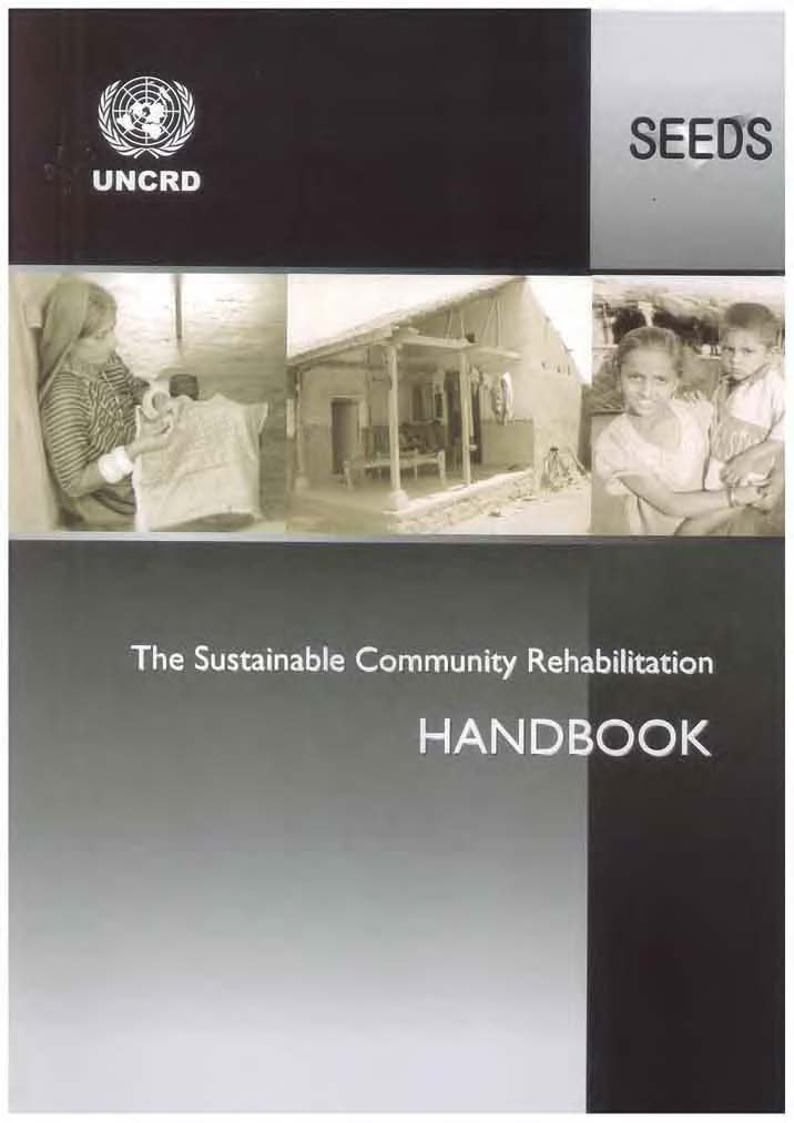 Cover of the sustainable community rehabilitation handbook, 2002