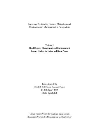 Cover of the proceedings on Improved System for Disaster Mitigation and Environmental Management in 