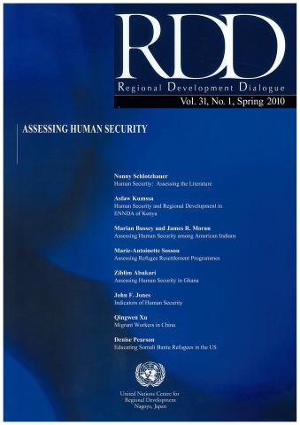 Regional Development Dialogue (RDD), Vol. 31, No. 1, Spring 2010