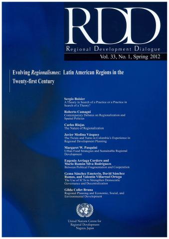 Cover of Regional Development Dialogue (RDD), vol. 33, no. 1, Spring 2012